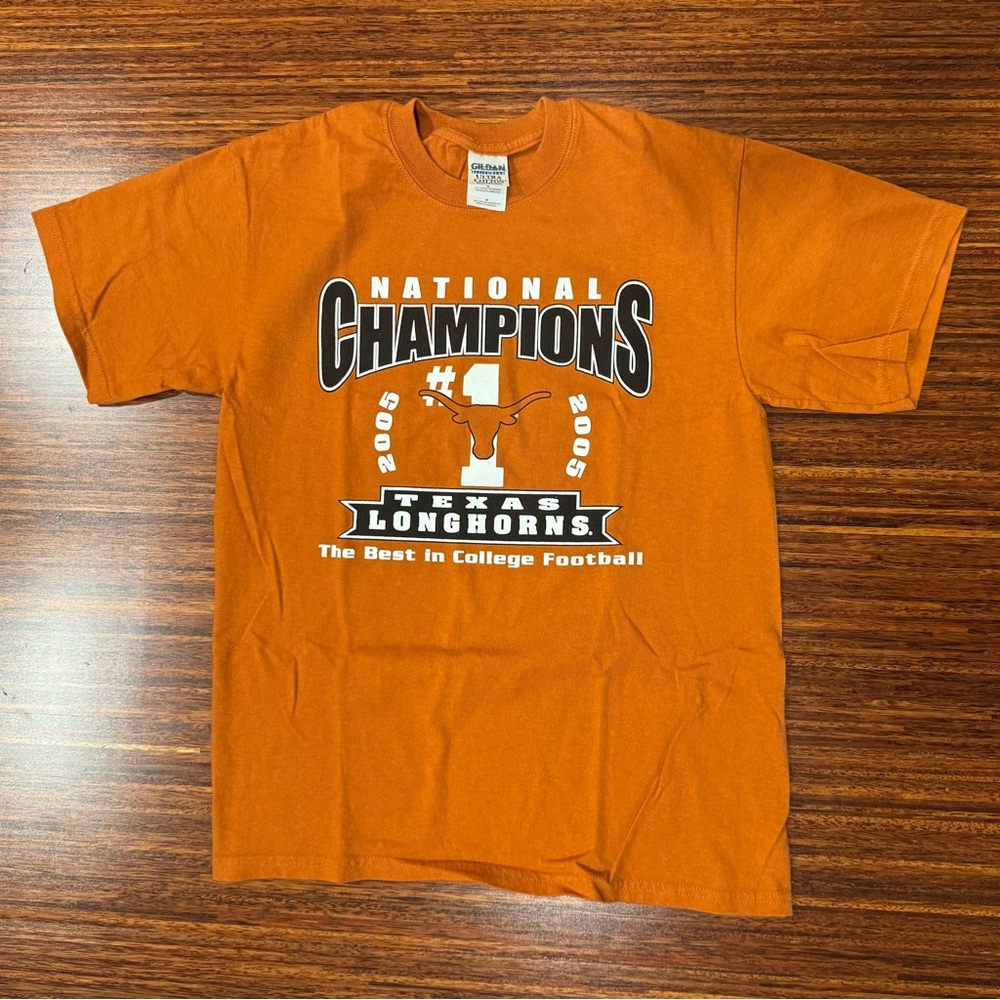 Vintage Y2K Texas Longhorns 2005 National Champions Burnt Orange T-Shirt Men's M